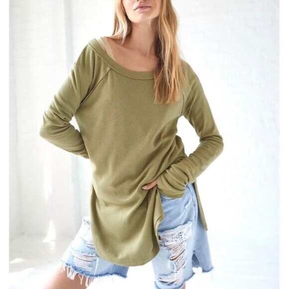 Free People Oversized Waffle Tunic - Picture 2 of 3